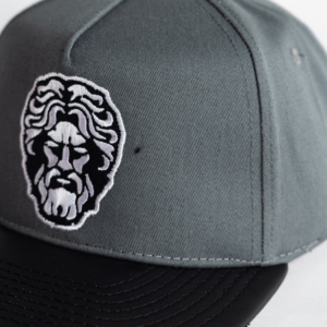 Gorra beisbol gris cara logo bordado