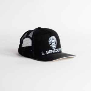 Gorra beisbol negra logo bordado rejilla